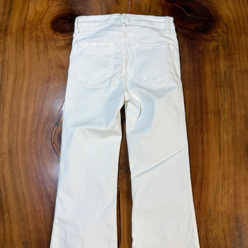 Frame Denim Women's Jeans 0 Le One Crop Mini boot Stretch White Zip fly O11 - Picture 9 of 9